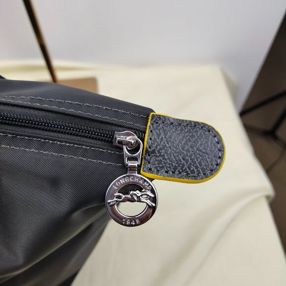 NWT Longchamp Le Pliage Original Large Shoulder Nylon Bag Tote IN Drak grey - Picture 8 of 15